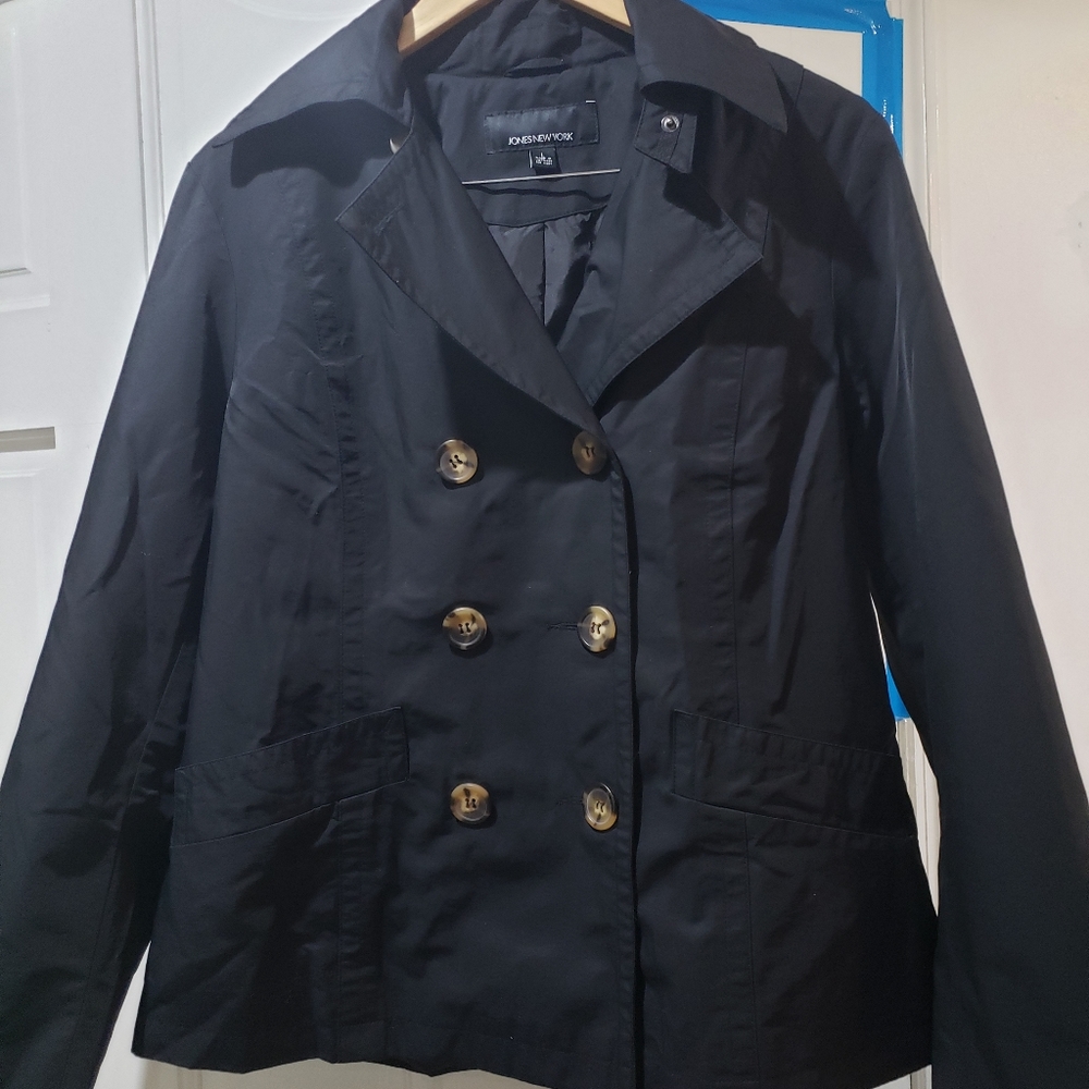 Jones New York Double Breasted Trench Coat